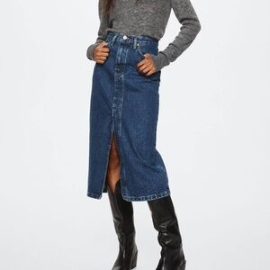 Mango Midi Denim Skirt